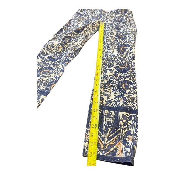 Tory Burch size 25 cropped Stretch skinny jeans pants multi color cotton stretch - Picture 9 of 12
